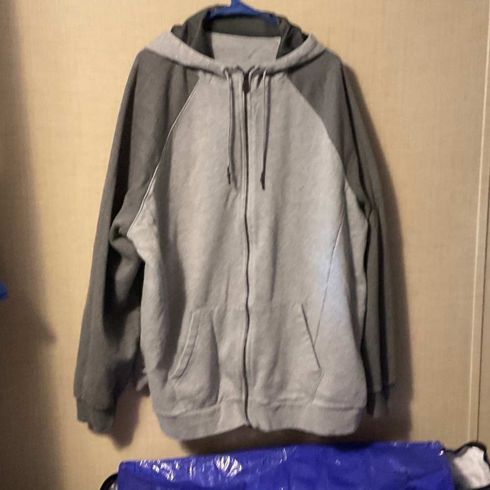 Russell Athletic Gray and Black Hoodie